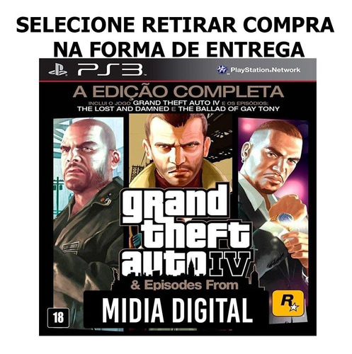 Gta 4 Grand Theft Auto Iv Complete Edition - Jogos Ps3 Psn